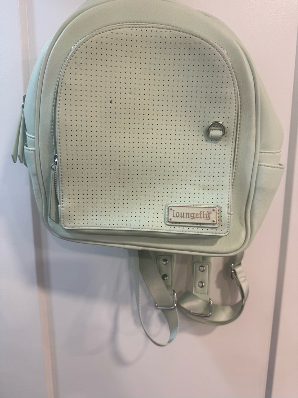 Loungefly Mint Pin Trader Faux-Leather Mini Backpack